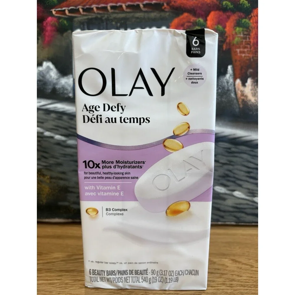 Olay Age Defy Beauty Bars 6 Bars Vitamin E B3 Complex Moisturizing Soap New